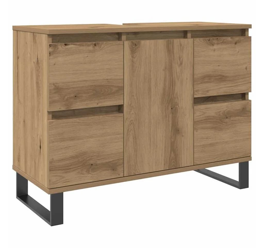 vidaXL Badezimmerspiegelschrank Artisan-Eiche mit Eisen-Beinen - Bild 2