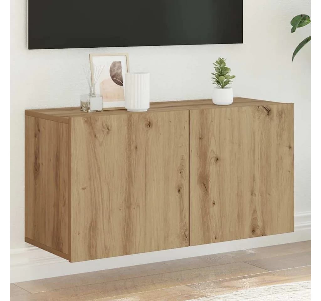 vidaXL TV-Wandschrank Artisan-Eiche Wandmontage Modern