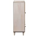 vidaXL Highboard Weiß Massives Mangoholz mit Regal Bild 4