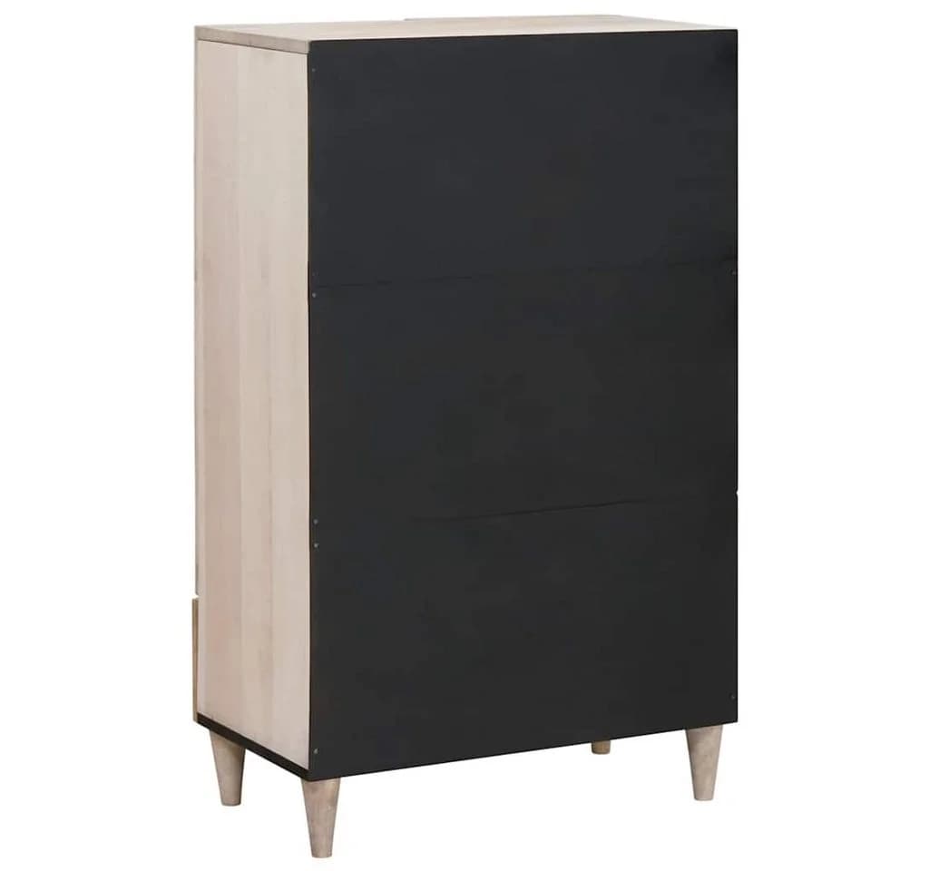vidaXL Highboard Weiß Massives Mangoholz mit Regal - Bild 5