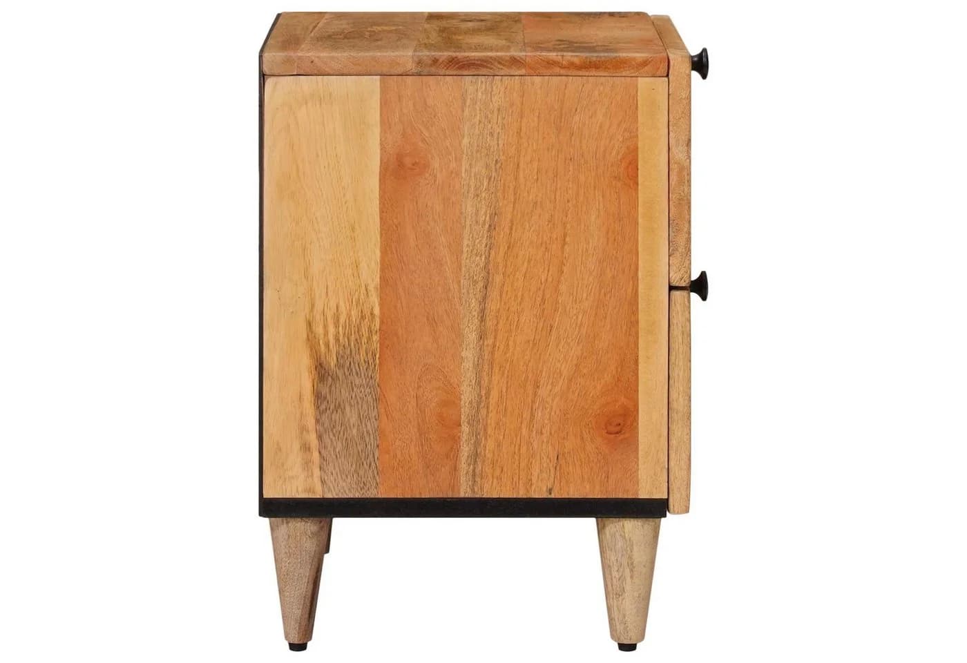 vidaXL Nachttisch Massivholz Natur 2 Schubladen - Bild 4