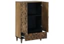 vidaXL Hochschrank mit Regal und Türen Braun Massivholz Bild 1