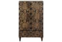 vidaXL Hochschrank mit Regal und Türen Braun Massivholz Bild 3