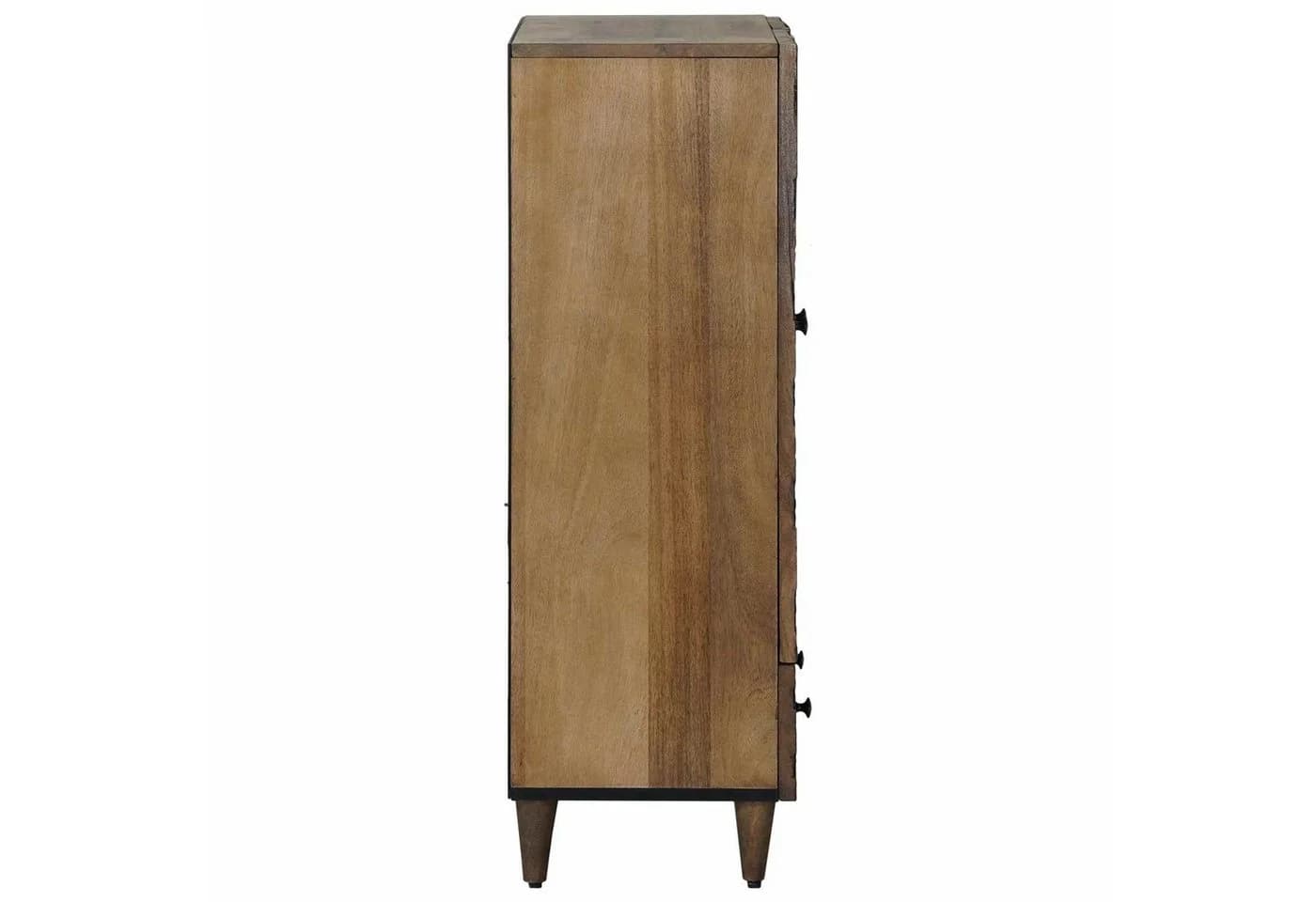 vidaXL Hochschrank mit Regal und Türen Braun Massivholz - Bild 4