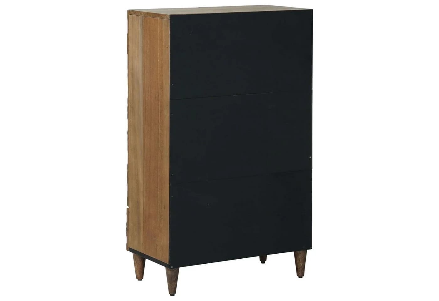 vidaXL Hochschrank mit Regal und Türen Braun Massivholz - Bild 5