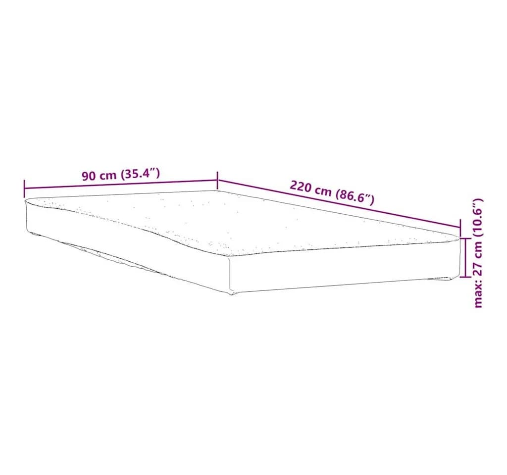 vidaXL Matratzenschoner Weiß Wasserdicht 90x220 cm - Bild 3