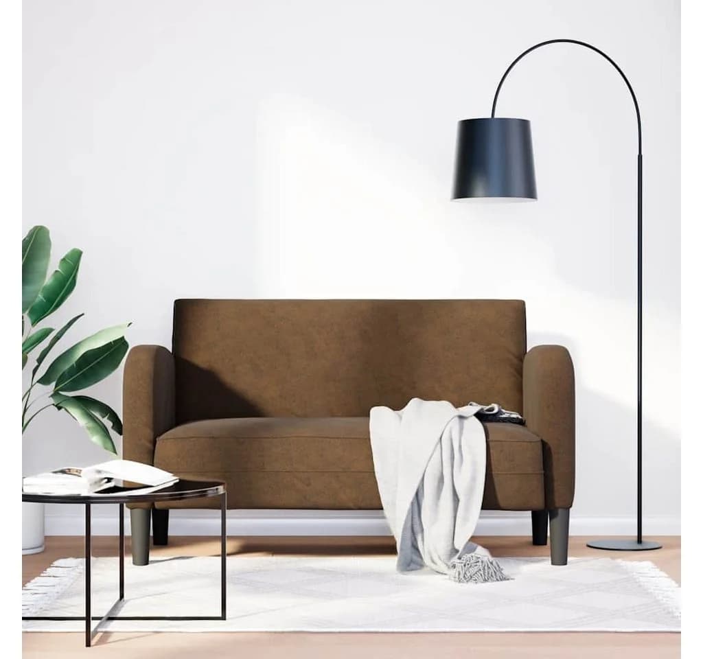 vidaXL Zweisitzer-Sofa Braun Kunstleder