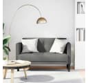 vidaXL Zweisitzer-Sofa Dunkelgrau Stoff Sperrholz Bild 1