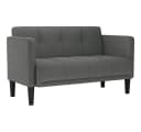 vidaXL Zweisitzer-Sofa Dunkelgrau Stoff Sperrholz Bild 2