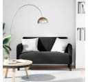 vidaXL Zweisitzer-Sofa Schwarz Samt Bild 1