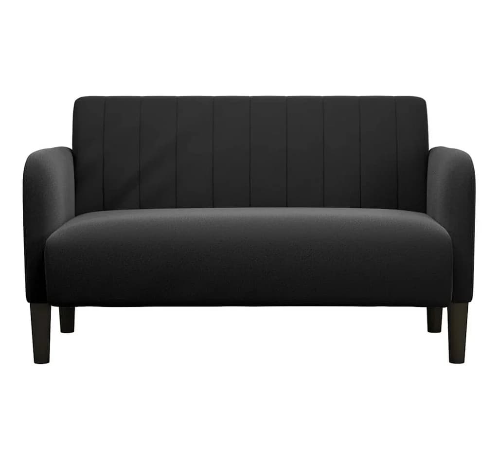 vidaXL Zweisitzer-Sofa Schwarz Samt - Bild 3