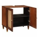 vidaXL Waschbeckenunterschrank Braun Holzwerkstoff Modern Bild 3