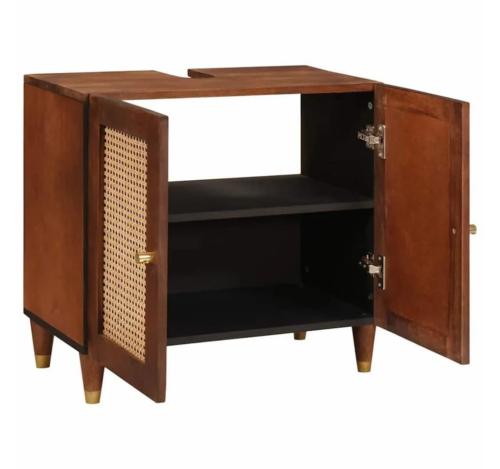 vidaXL Waschbeckenunterschrank Braun Holzwerkstoff Modern - Bild 3