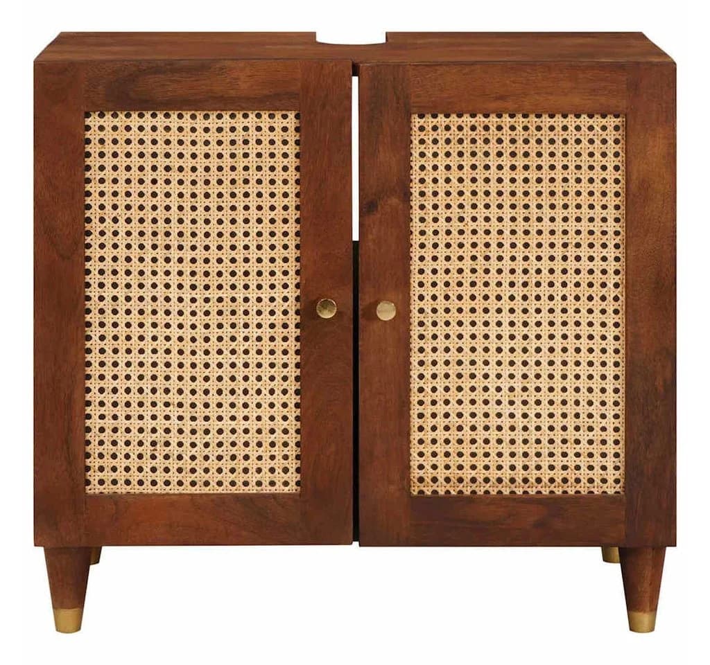 vidaXL Waschbeckenunterschrank Braun Holzwerkstoff Modern - Bild 4