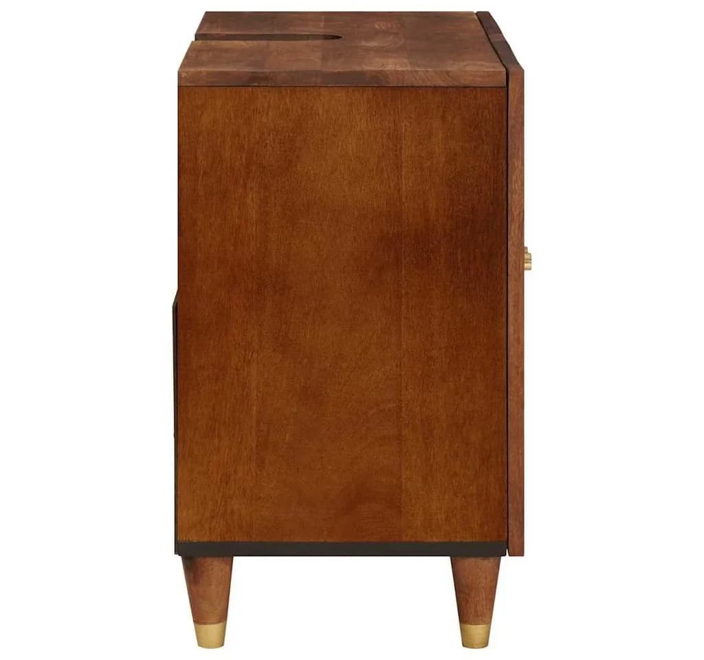 vidaXL Waschbeckenunterschrank Braun Holzwerkstoff Modern - Bild 5
