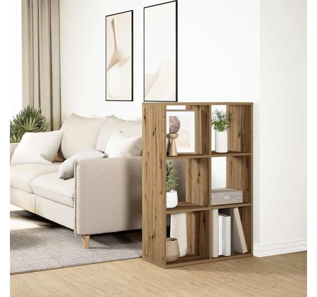 vidaXL Bücherregal Raumteiler Artisan-Eiche Modern - Bild 4