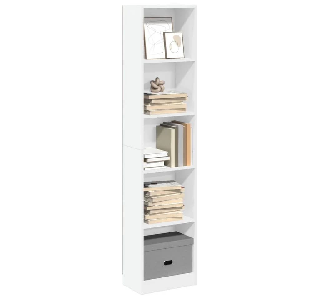vidaXL Bücherregal Weiß Holzwerkstoff