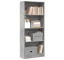 vidaXL Bücherregal Betongrau Holzwerkstoff Bild 1