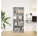 vidaXL Bücherregal Betongrau Holzwerkstoff Bild 3