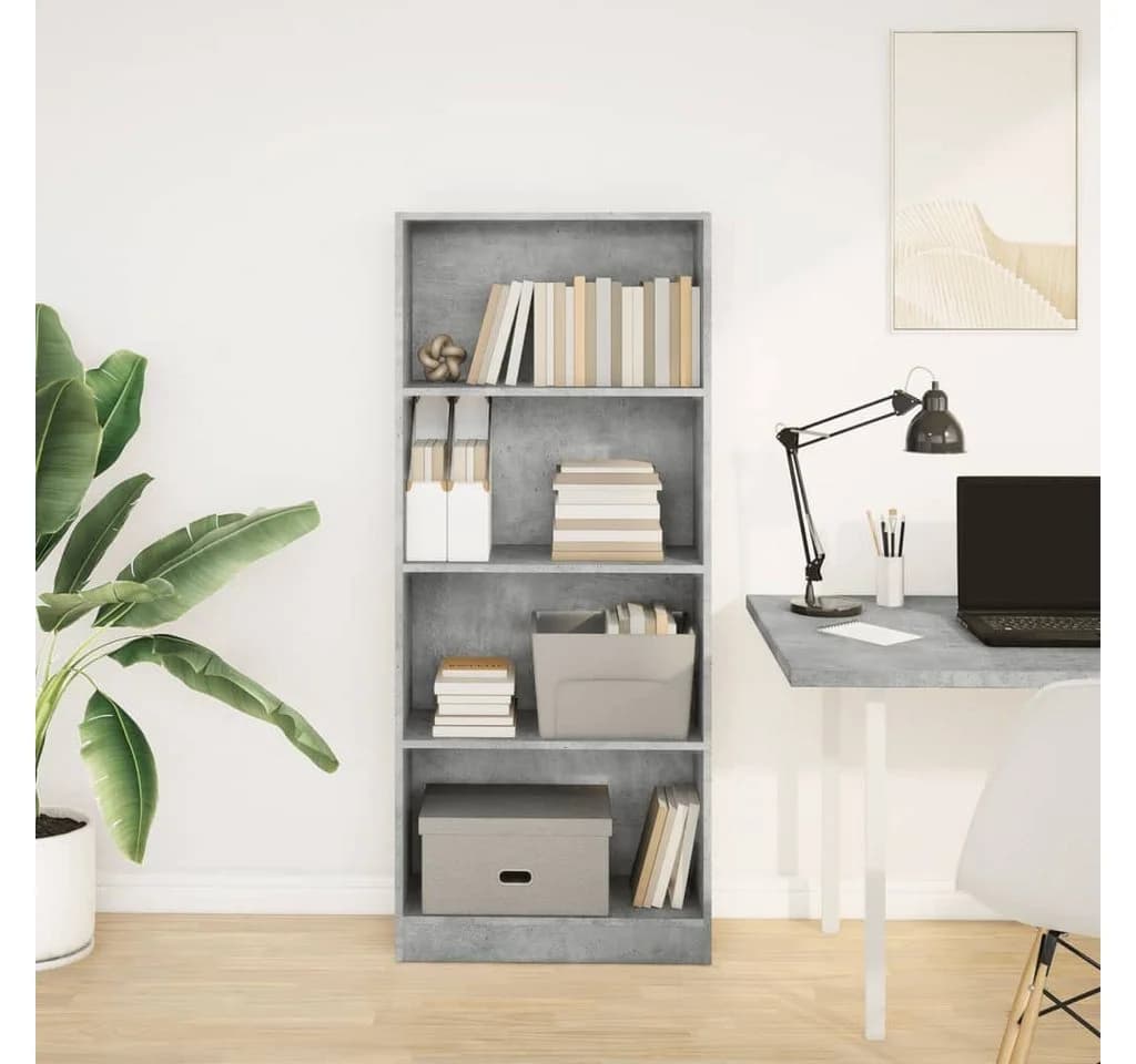 vidaXL Bücherregal Betongrau Holzwerkstoff - Bild 3