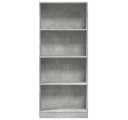 vidaXL Bücherregal Betongrau Holzwerkstoff Bild 4