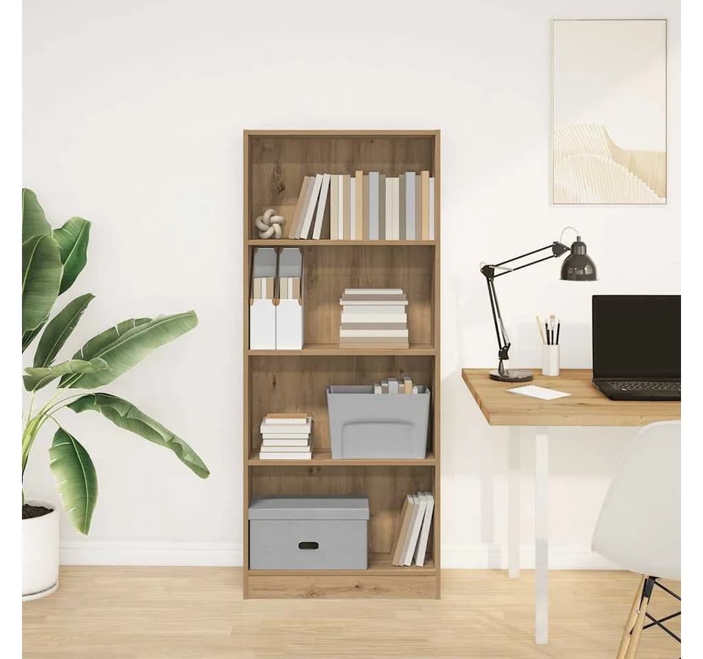 vidaXL Bücherregal Artisan-Eiche Holzwerkstoff