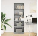 vidaXL Bücherregal Betongrau Holzwerkstoff Bild 3