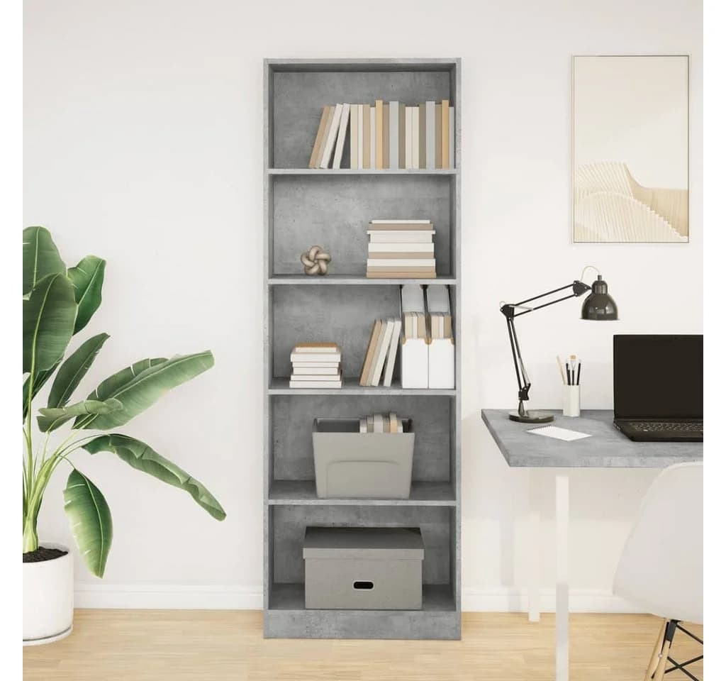 vidaXL Bücherregal Betongrau Holzwerkstoff - Bild 3