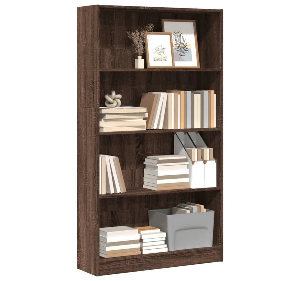 vidaXL Bücherregal Braun Eichen-Optik Holzwerkstoff