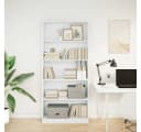 vidaXL Bücherregal Weiß Holzwerkstoff Bild 3