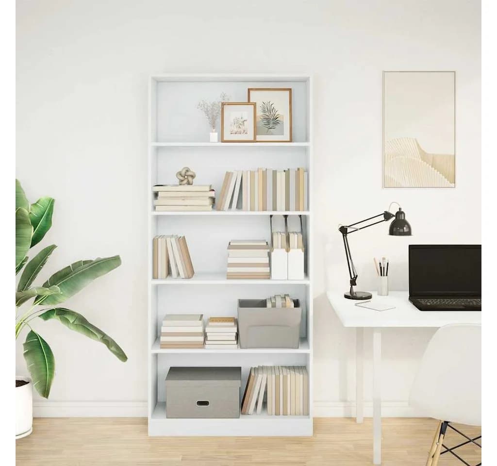 vidaXL Bücherregal Weiß Holzwerkstoff - Bild 3