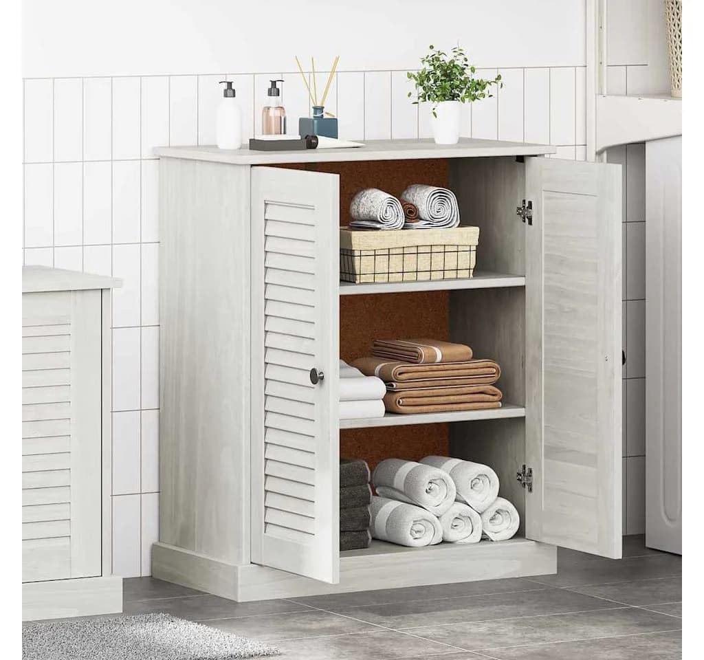 vidaXL Badezimmerspiegelschrank VIGO Weiß und Antikweiß - Bild 4