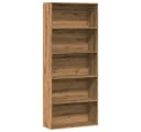 vidaXL Bücherregal Artisan-Eiche 5 Fächer Holzwerkstoff Bild 2