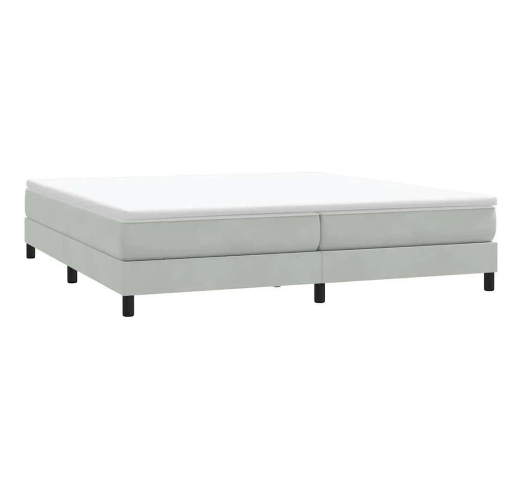 vidaXL Boxspringbett Hellgrau Samt 200x220 cm - Bild 2