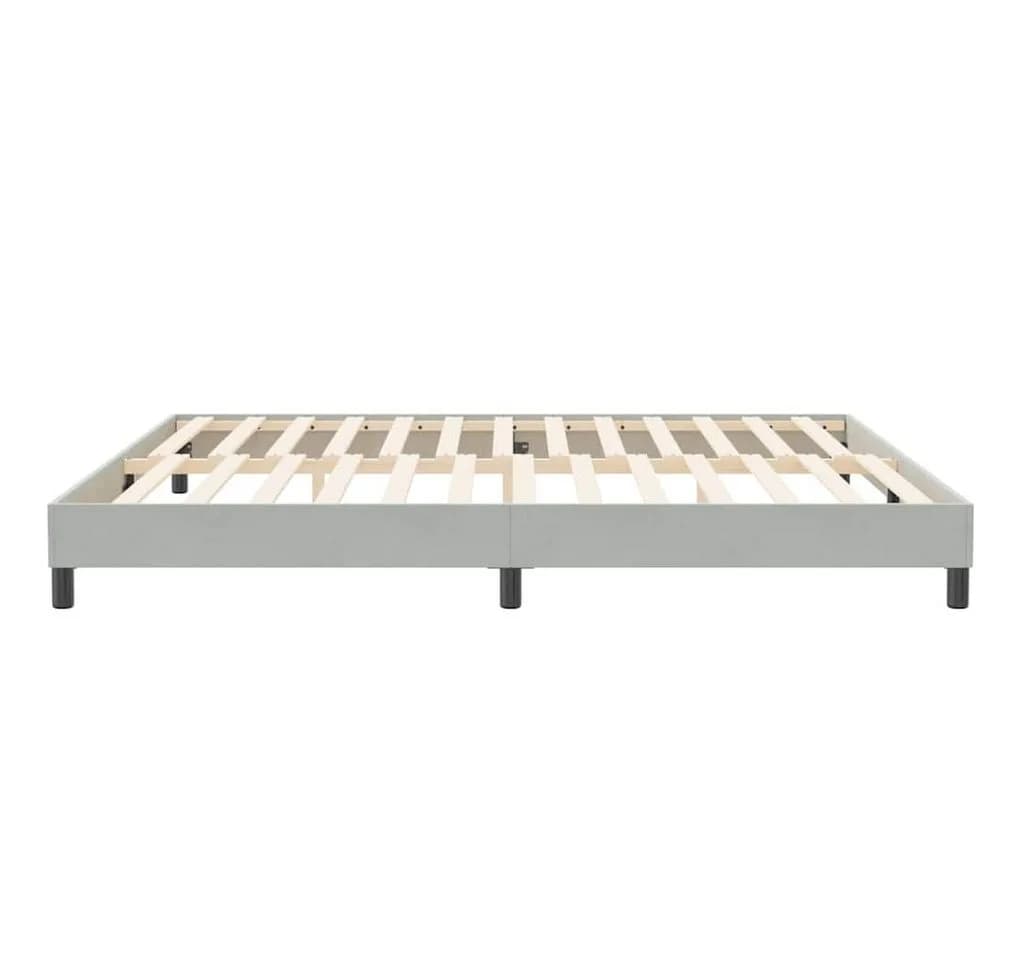 vidaXL Boxspringbett Hellgrau Samt 200x220 cm - Bild 5