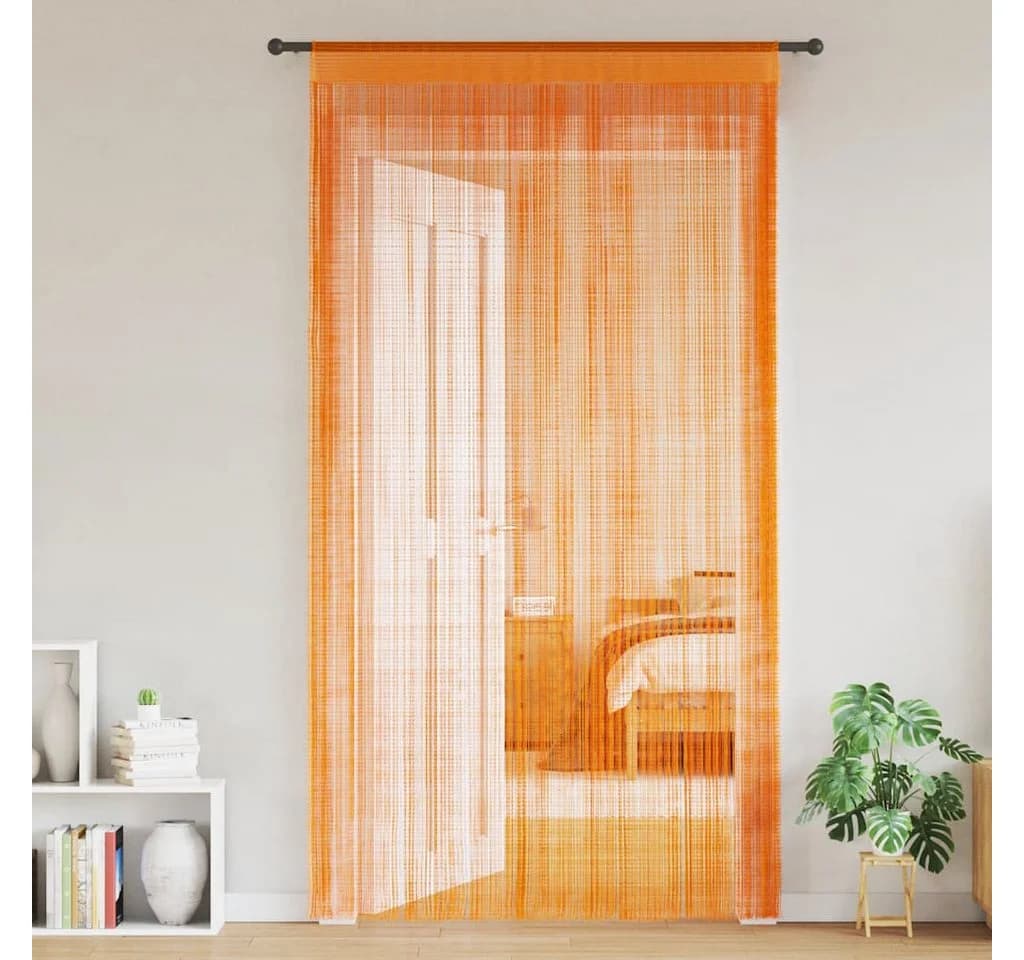 VIDAXL Fadenvorhänge Orange 2 Stk. 140x250 cm