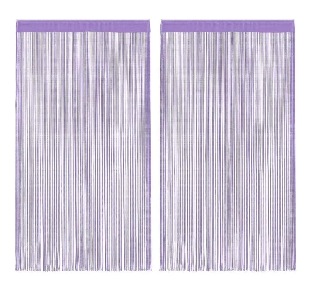 vidaXL Fadenvorhänge 2 Stk. Violett 100x250 cm - Bild 2