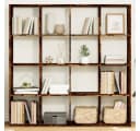 vidaXL Bücherregal Räuchereiche 137,5x29x137,5 cm Holzwerkstoff Bild 1