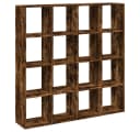 vidaXL Bücherregal Räuchereiche 137,5x29x137,5 cm Holzwerkstoff Bild 2