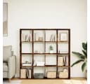 vidaXL Bücherregal Räuchereiche 137,5x29x137,5 cm Holzwerkstoff Bild 3
