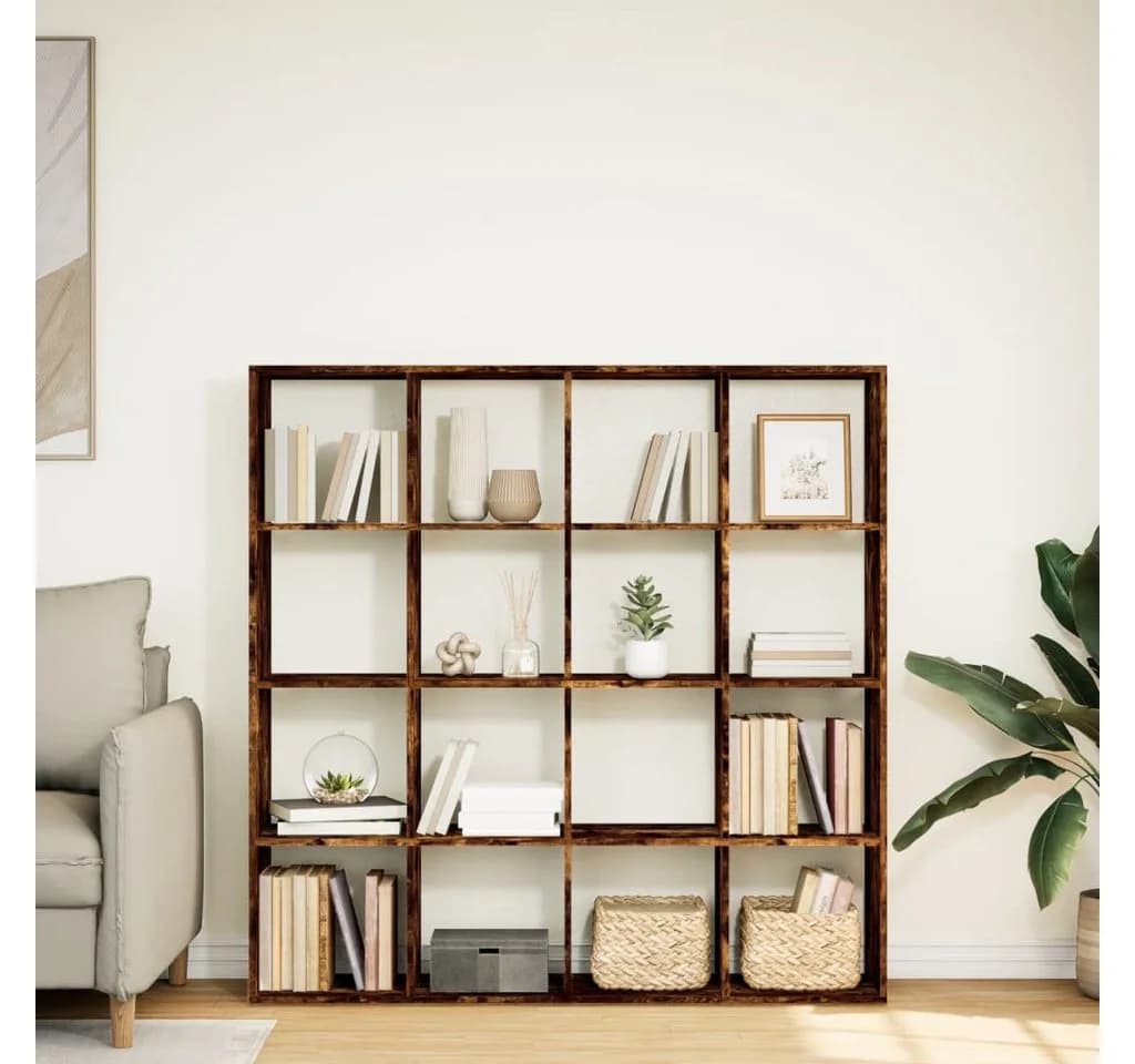 vidaXL Bücherregal Räuchereiche 137,5x29x137,5 cm Holzwerkstoff - Bild 3