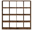 vidaXL Bücherregal Räuchereiche 137,5x29x137,5 cm Holzwerkstoff Bild 4