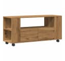 vidaXL TV-Schrank mit Rollen Artisan-Eiche Bild 2