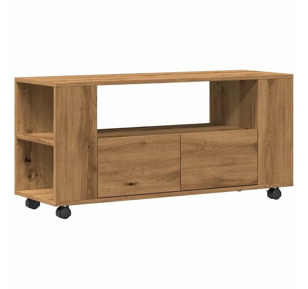 vidaXL TV-Schrank mit Rollen Artisan-Eiche - Bild 2