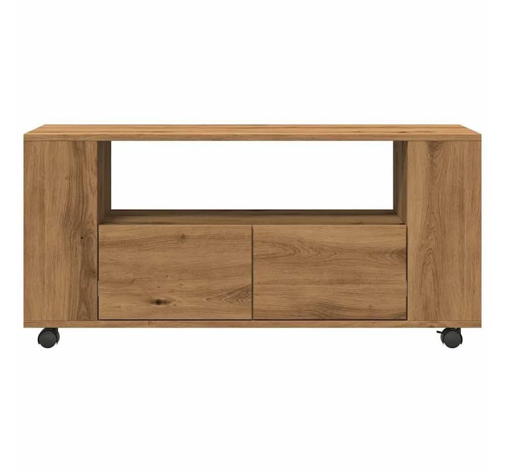 vidaXL TV-Schrank mit Rollen Artisan-Eiche - Bild 4
