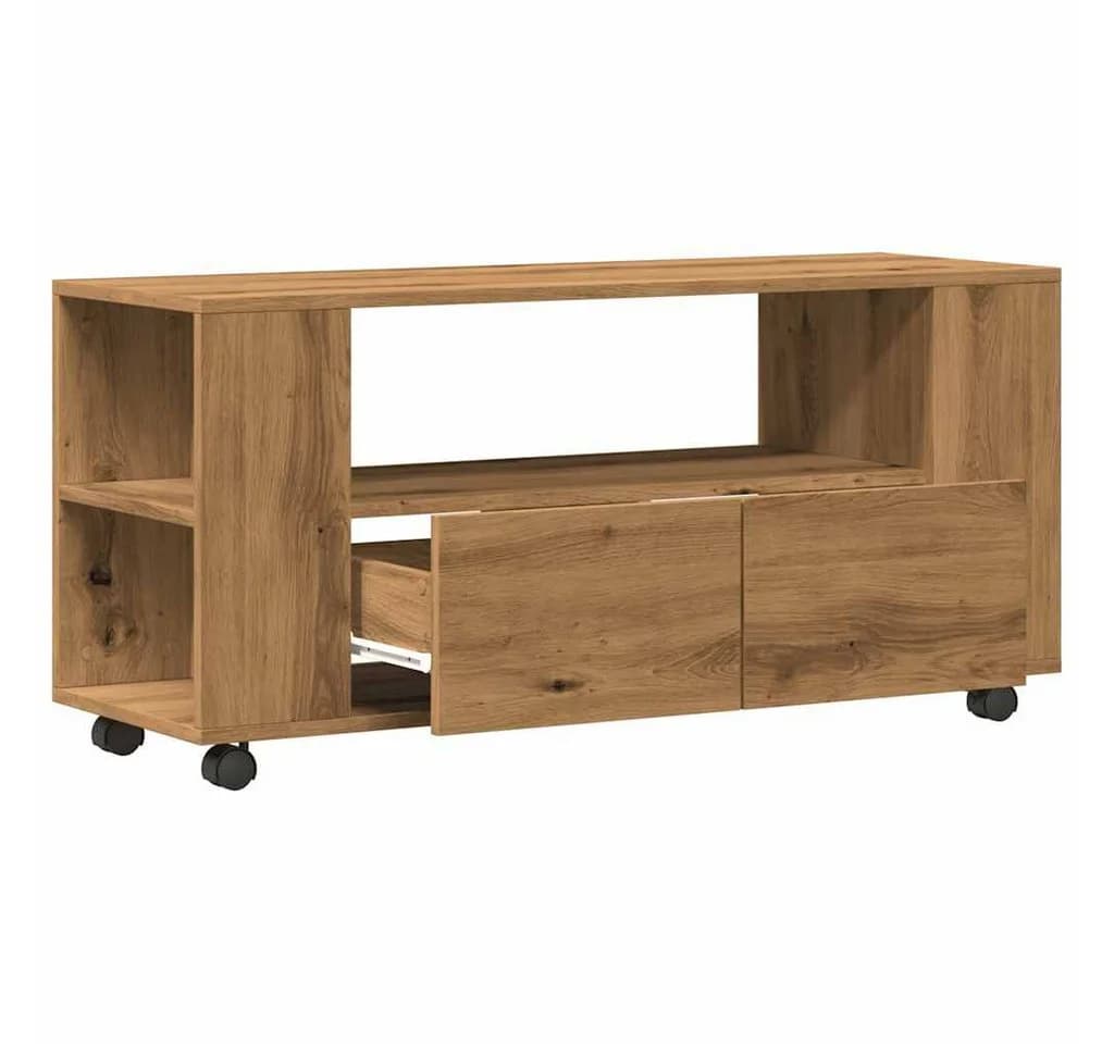 vidaXL TV-Schrank mit Rollen Artisan-Eiche - Bild 5