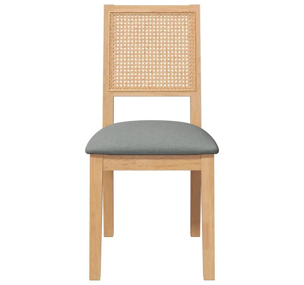 vidaXL Esszimmerstuhl Esszimmerstühle mit Kissen 2 Stk. Massivholz Gummibaum - Bild 5
