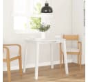 vidaXL Esstisch Weiß Massivholz Gummibaumholz Bild 3