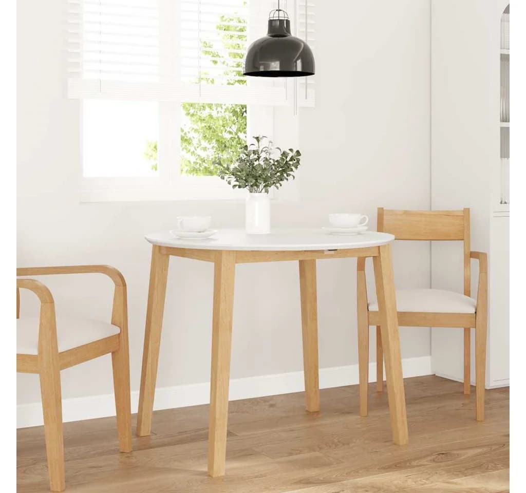 vidaXL Esstisch Natur Massivholz Gummibaumholz Klappbar - Bild 3