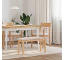 vidaXL Essbank 90 cm Massivholz Gummibaum Beige Bild 1